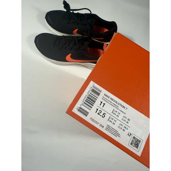 New Nike Revolution 7 Shoes Mens Size 11 Black Orange Running Comfort FB2207 008 - Picture 10 of 10